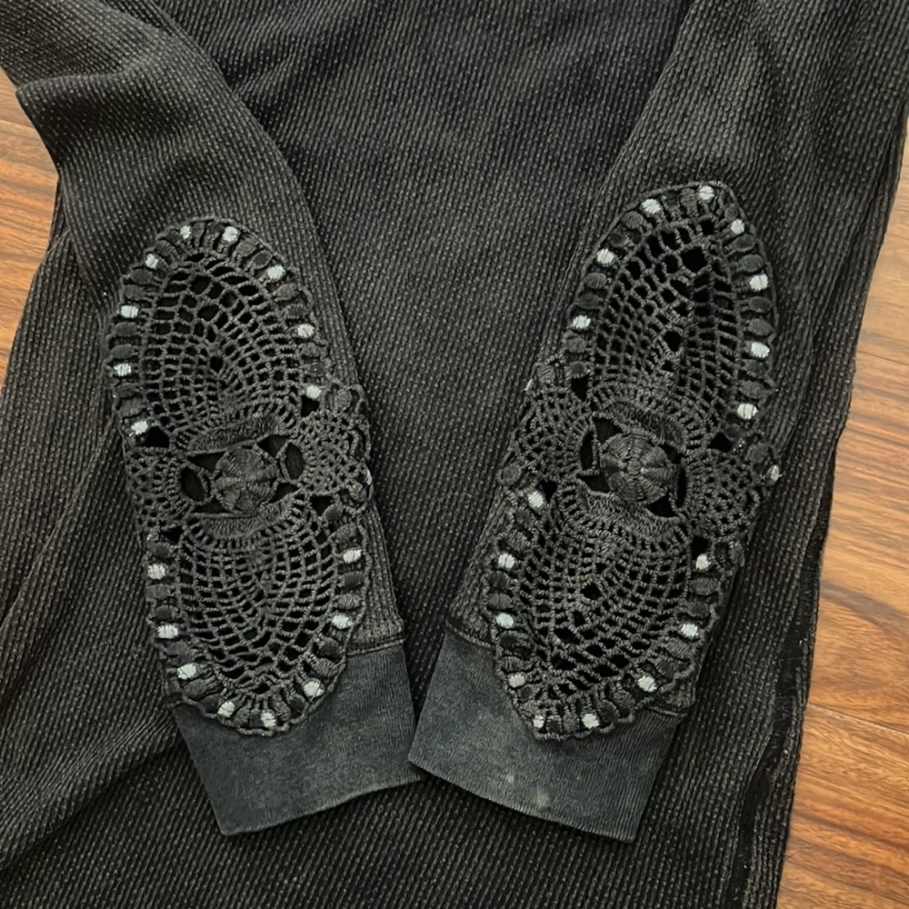 We the Free Free People thermal long sleeve lace cuff top - Picture 10 of 11